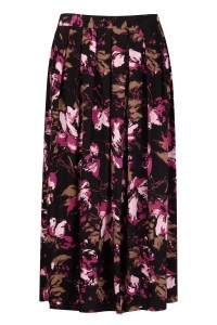 Floral Pleated Skirt