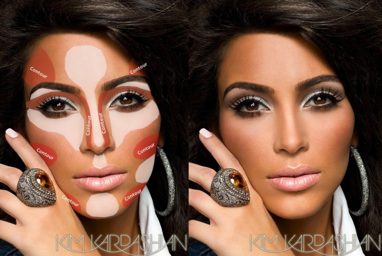 Kim Kardashian Contouring Makeup Guide