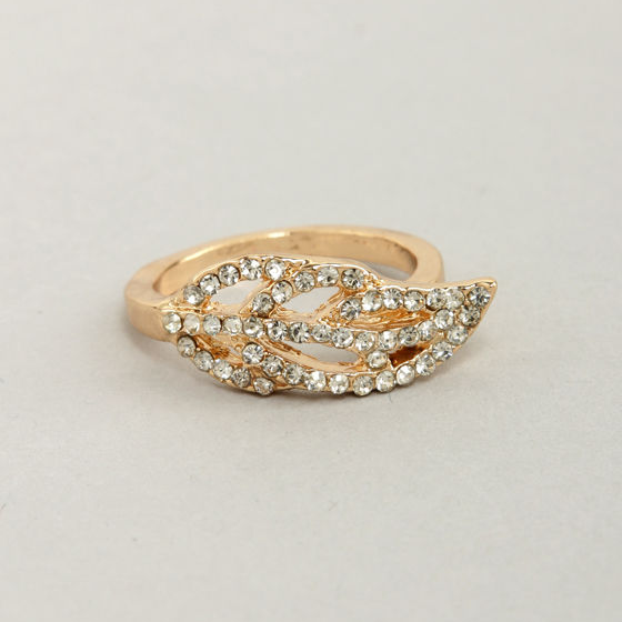 LuLu's Gold Rhinestone Ring