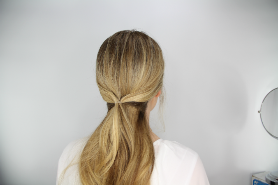 DIY Hair Tutorial Rosette Embellished Ponytail