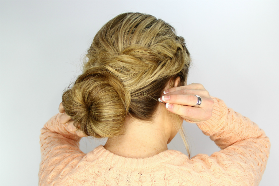 DIY Hairstyle Tutorial - Fishtail Wrapped Bun