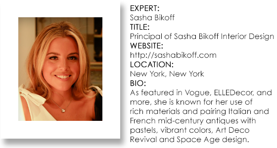 Interior Design Expert - Sasha Bikoff