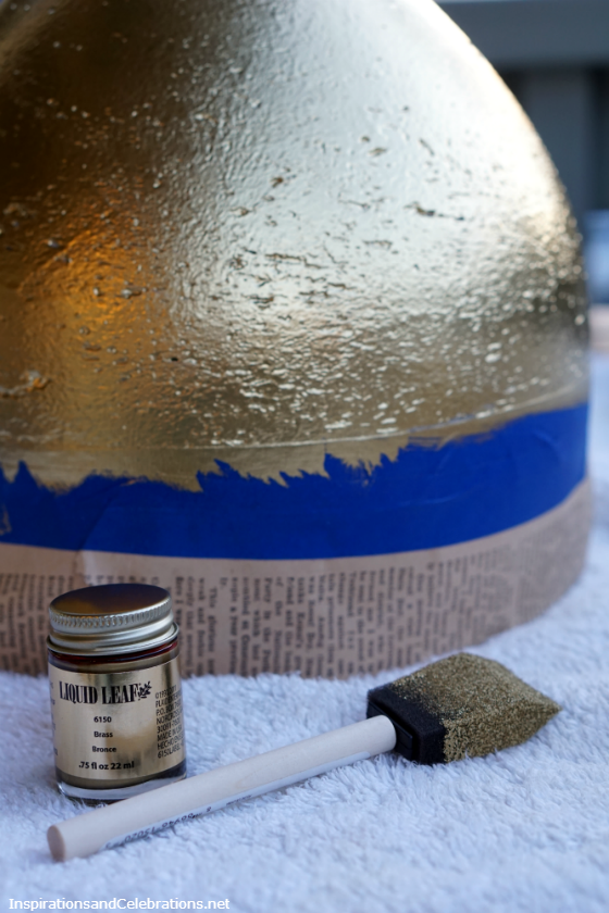 DIY Tutorial Gold Concrete Planter Pot