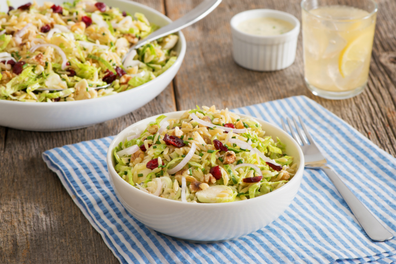 Labor Day Party Ideas - Orzo and Brussels Sprouts Slaw Recipe