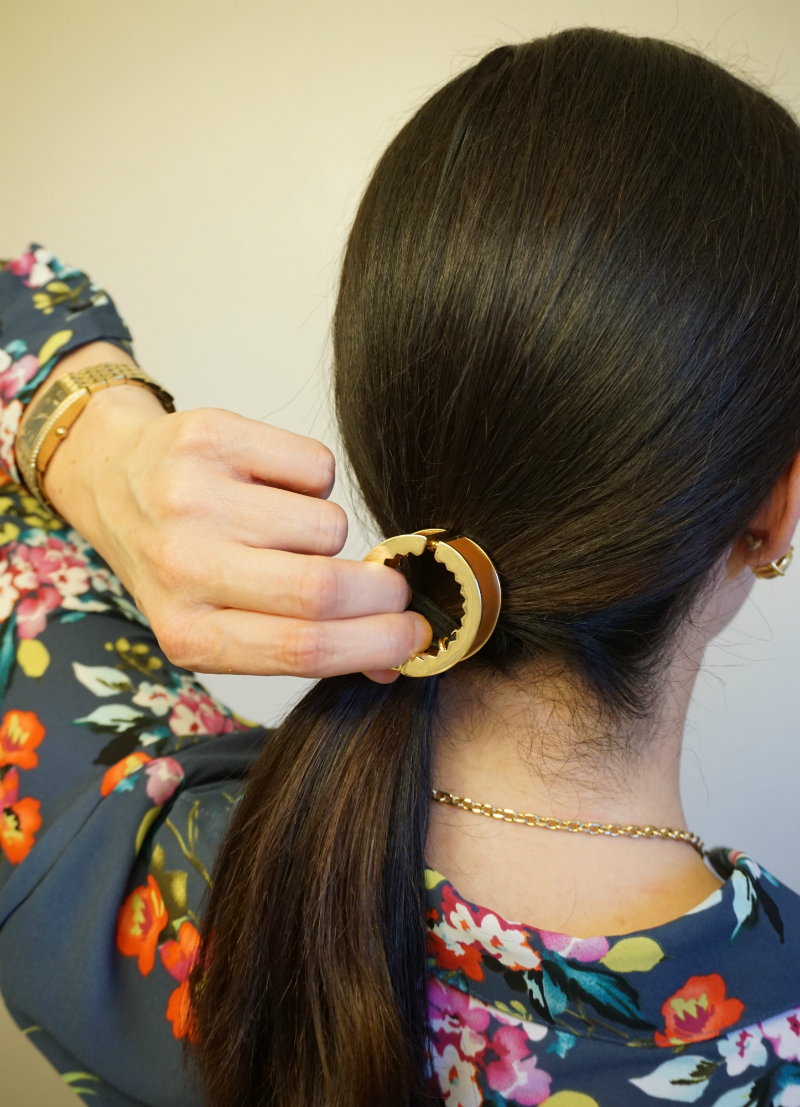 Work-To-Weekend Hairstyle Tutorial: Get a Sleek Office Look with Conair Diamond Infused Ceramic Smoothing Hot Brush