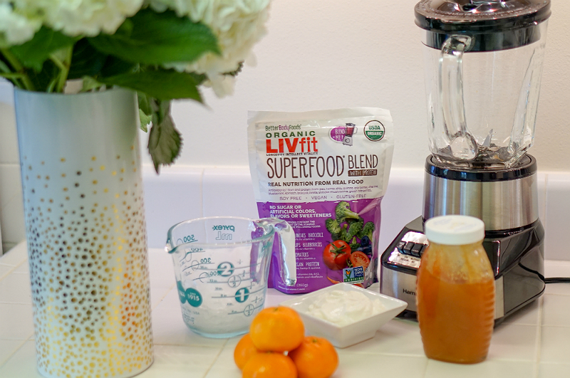 Superfood Smoothie Recipe - Better Body Foods Organic LIVfit Superfood Blend with Protein