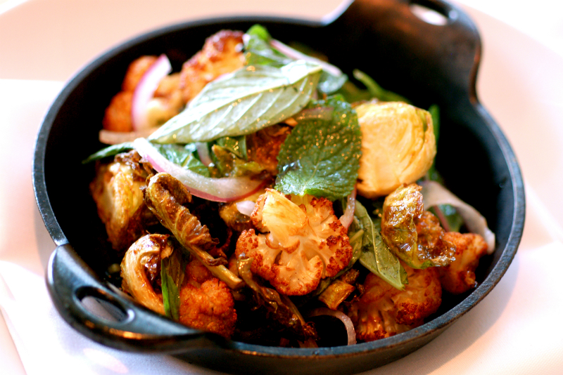 Thanksgiving Recipes - Caramelized Brussels Sprouts and Cauliflower