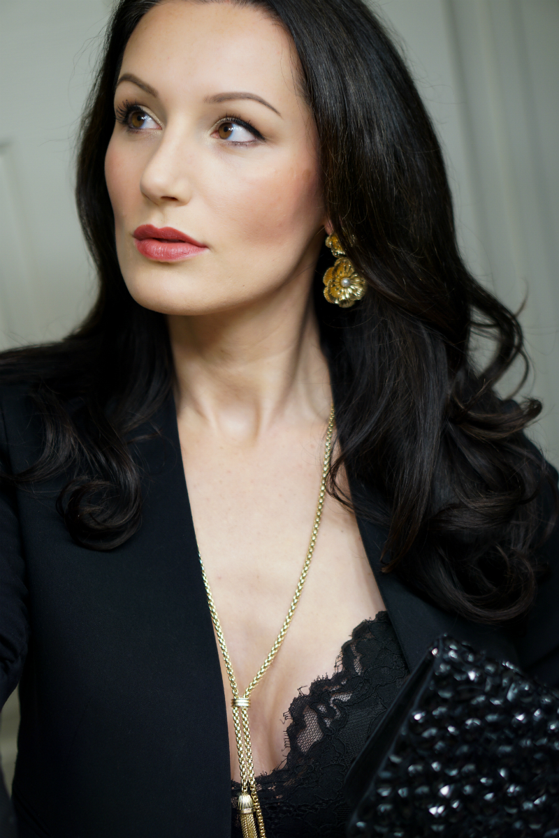 How To Style a Lace Jumpsuit for a Country Club Holiday Party