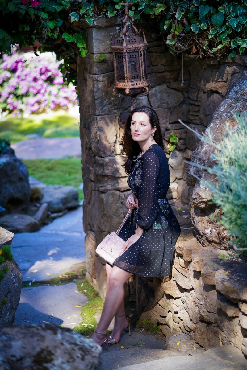 An Enchanting Way To Style a Dark Floral Dress for Fall - 2019 Fall Fashion Trends