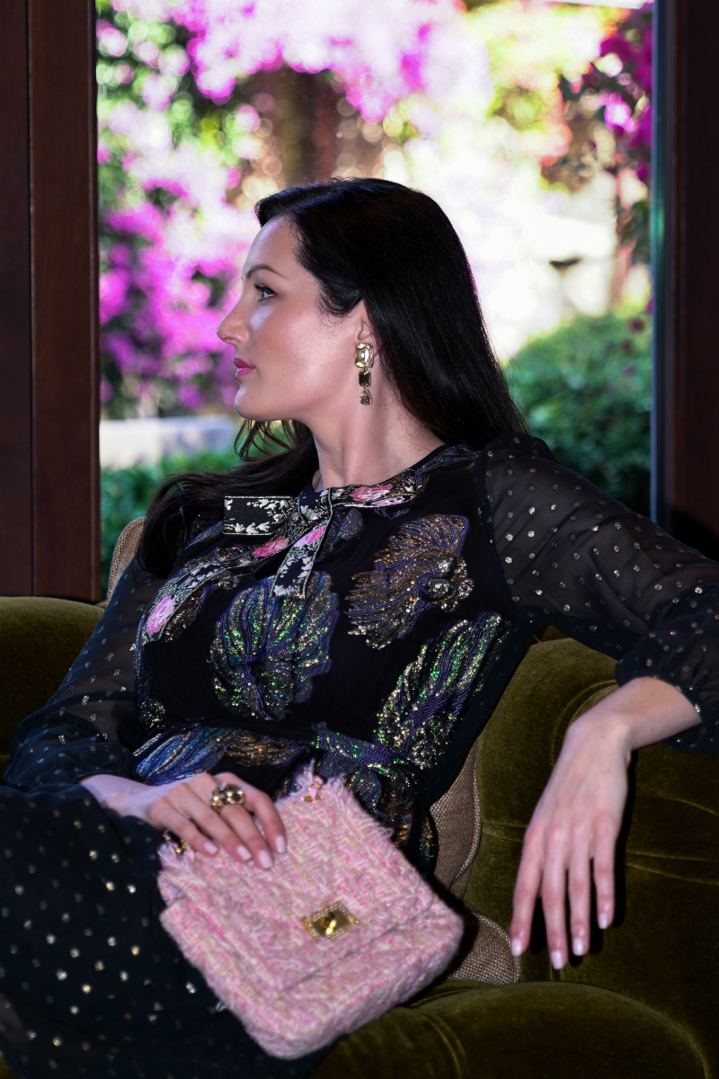 An Enchanting Way To Style a Dark Floral Dress for Fall - 2019 Fall Fashion Trends