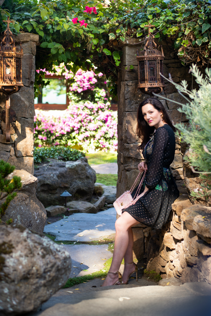 An Enchanting Way To Style a Dark Floral Dress for Fall - 2019 Fall Fashion Trends