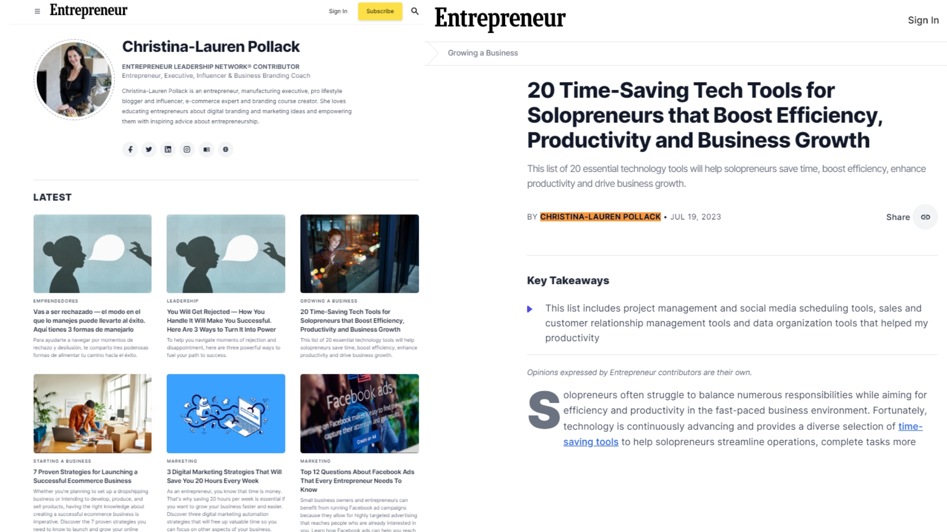 Press and Features for Christina-Lauren Pollack - Inspirations and Celebrations