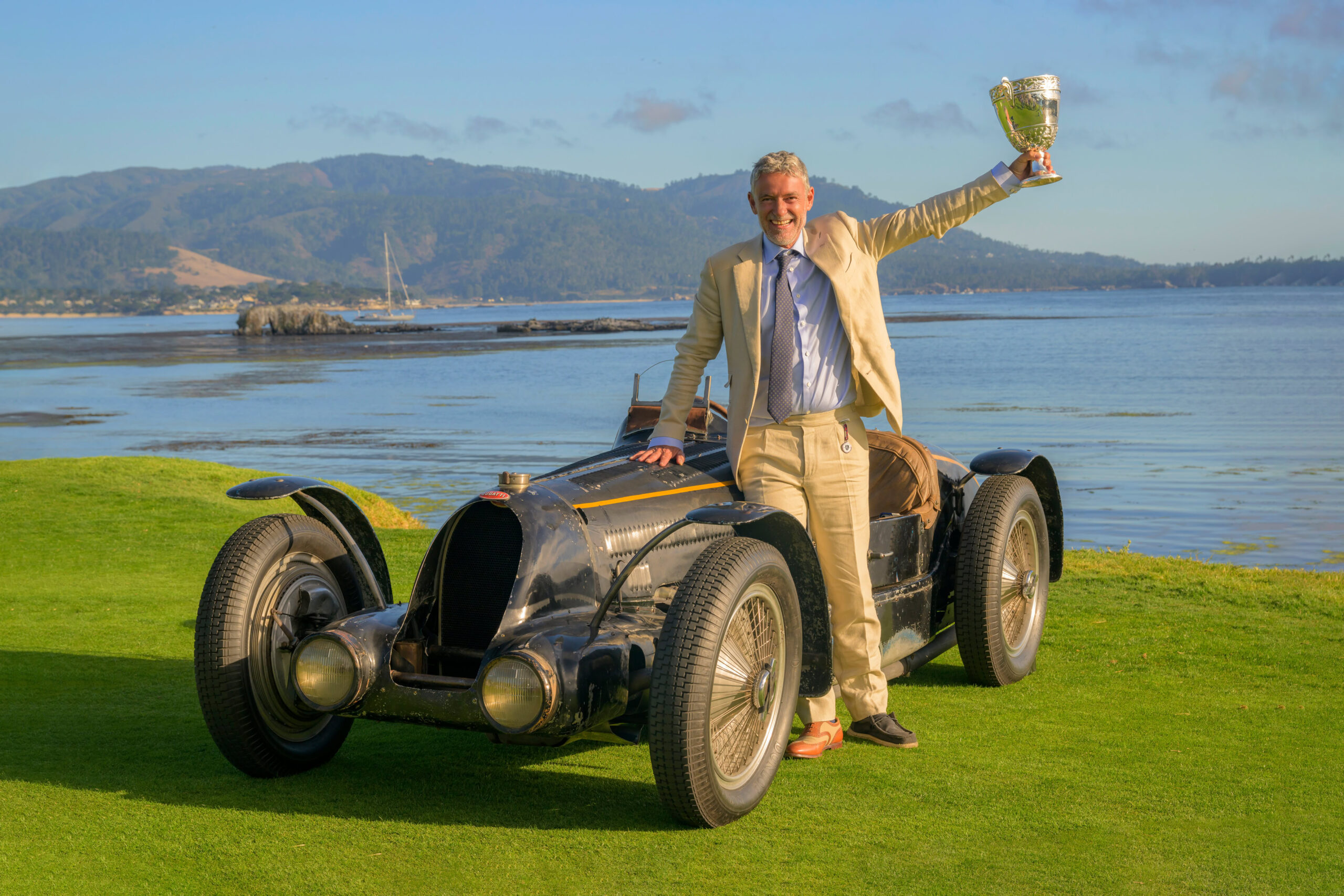 1934 Bugatti Type 59 Sports presented by Fritz Burkard of The Pearl Collection - Image credit Pebble Beach Concours d'Elegance