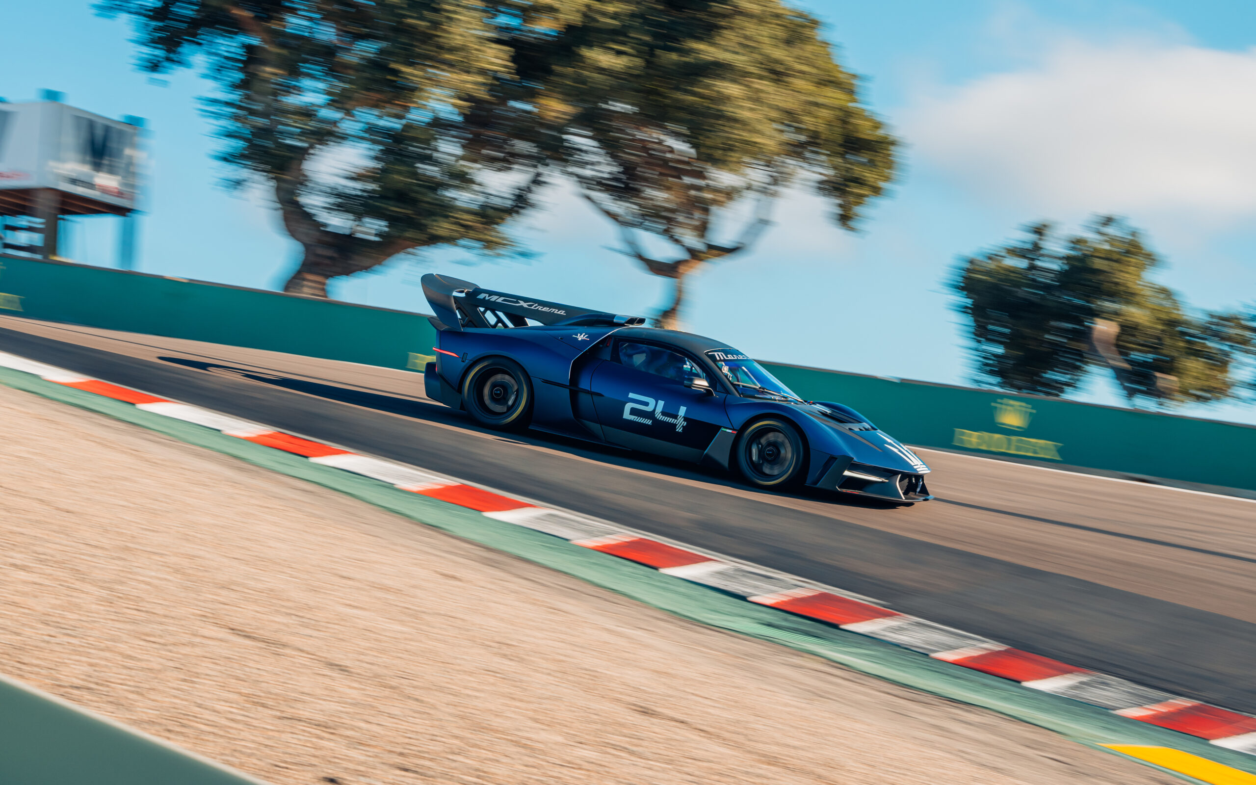 Maserati Brings Modern Italian Style & Superspeed Performance to Monterey Car Week 2024 - MCXTrema at Laguna Seca Racetrack - Image credit Maserati