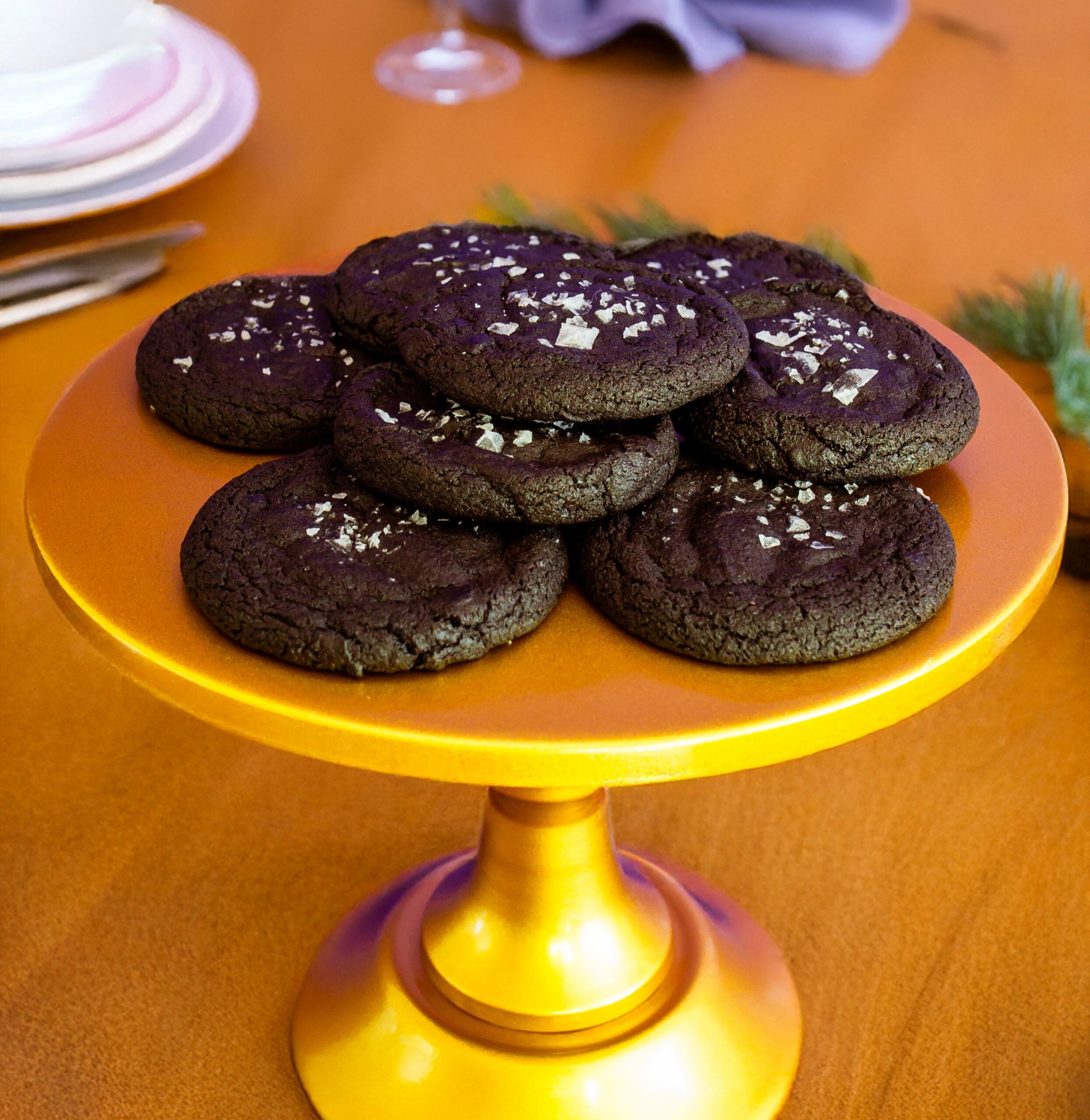 A Taste of the Holidays: Gourmet Recipes from Culinary Stars, Cookbook Authors & Celebrity Chefs - Salted Fudge Blackout Cookies by Jessica Entzel Nolan