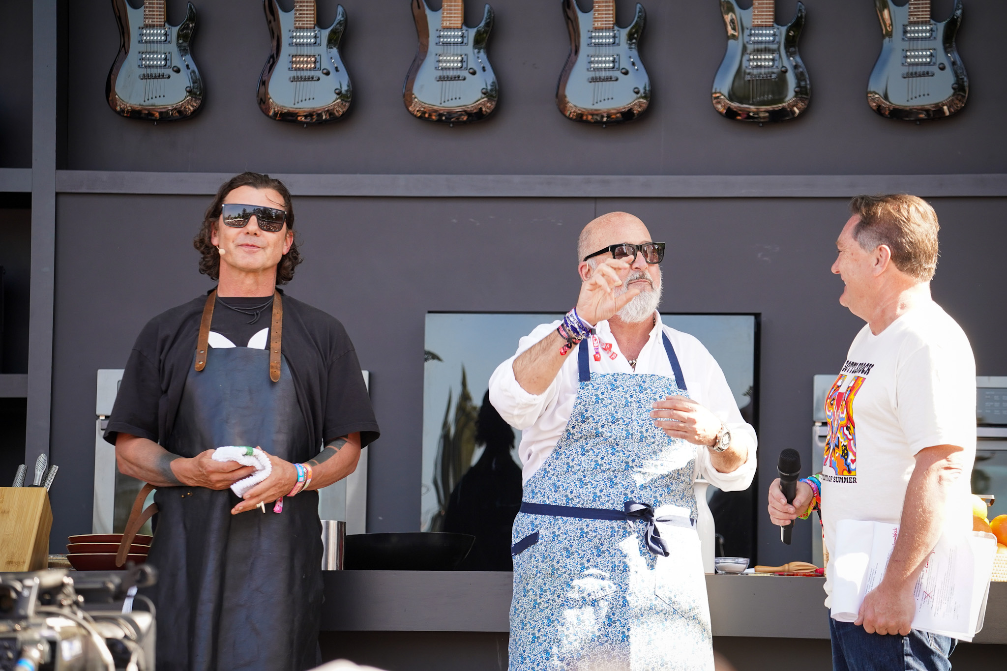 BottleRock Napa Valley Sizzles with Hot Performances by Justin Timberlake, Green Day, Benson Boone and More - Chef Andrew Zimmern and Gavin Rossdale on Williams-Sonoma Stage Image credit Christina-Lauren Pollack