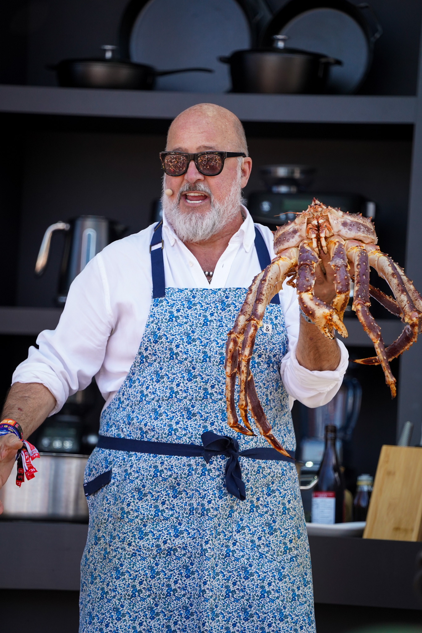 BottleRock Napa Valley Sizzles with Hot Performances by Justin Timberlake, Green Day, Benson Boone and More - Chef Andrew Zimmern on Williams-Sonoma Stage Image credit Christina-Lauren Pollack