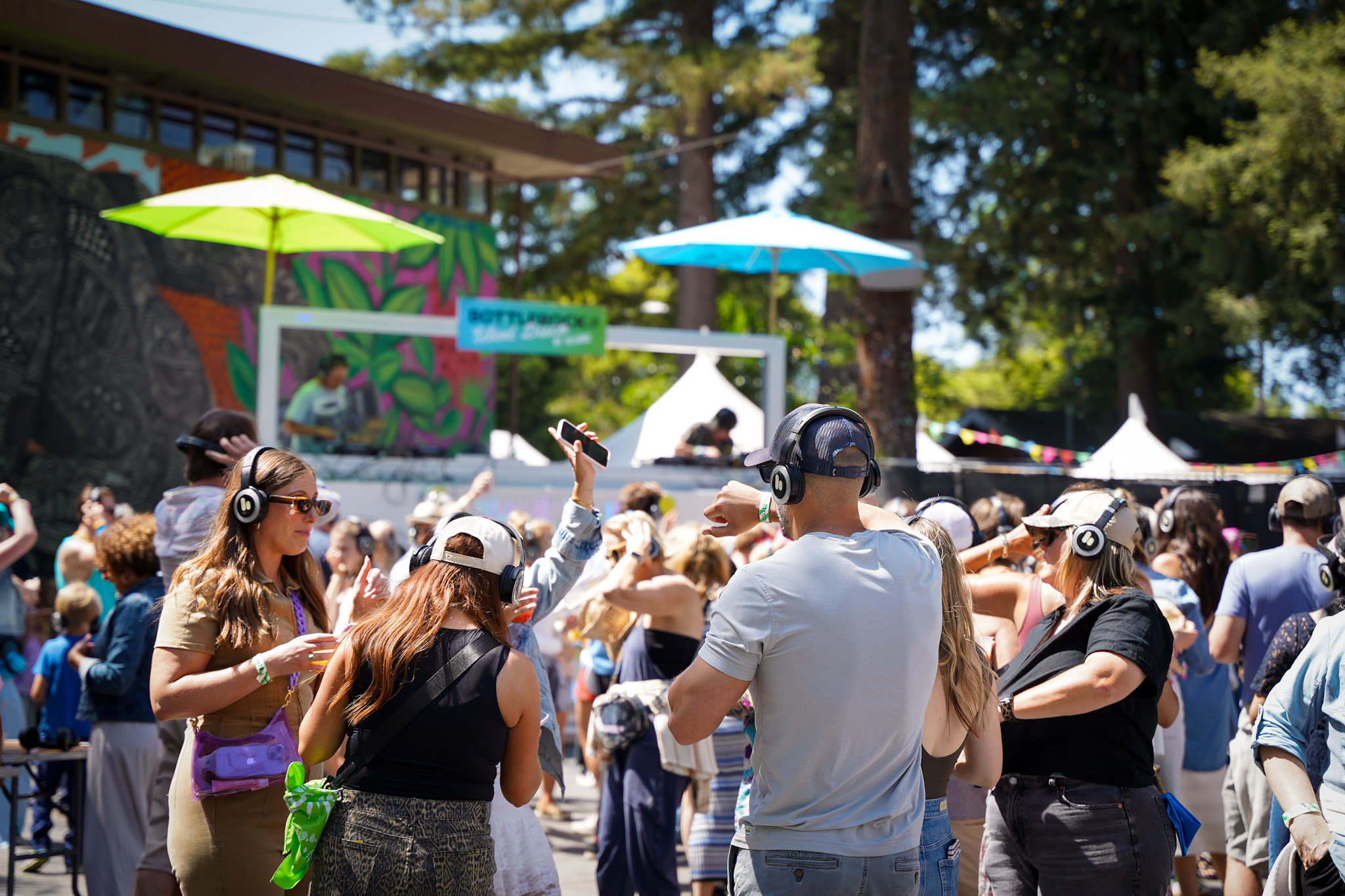 BottleRock Napa Valley Sizzles with Hot Performances by Justin Timberlake, Green Day, Benson Boone and More - Silent Disco by Allianz - Image credit Christina-Lauren Pollack