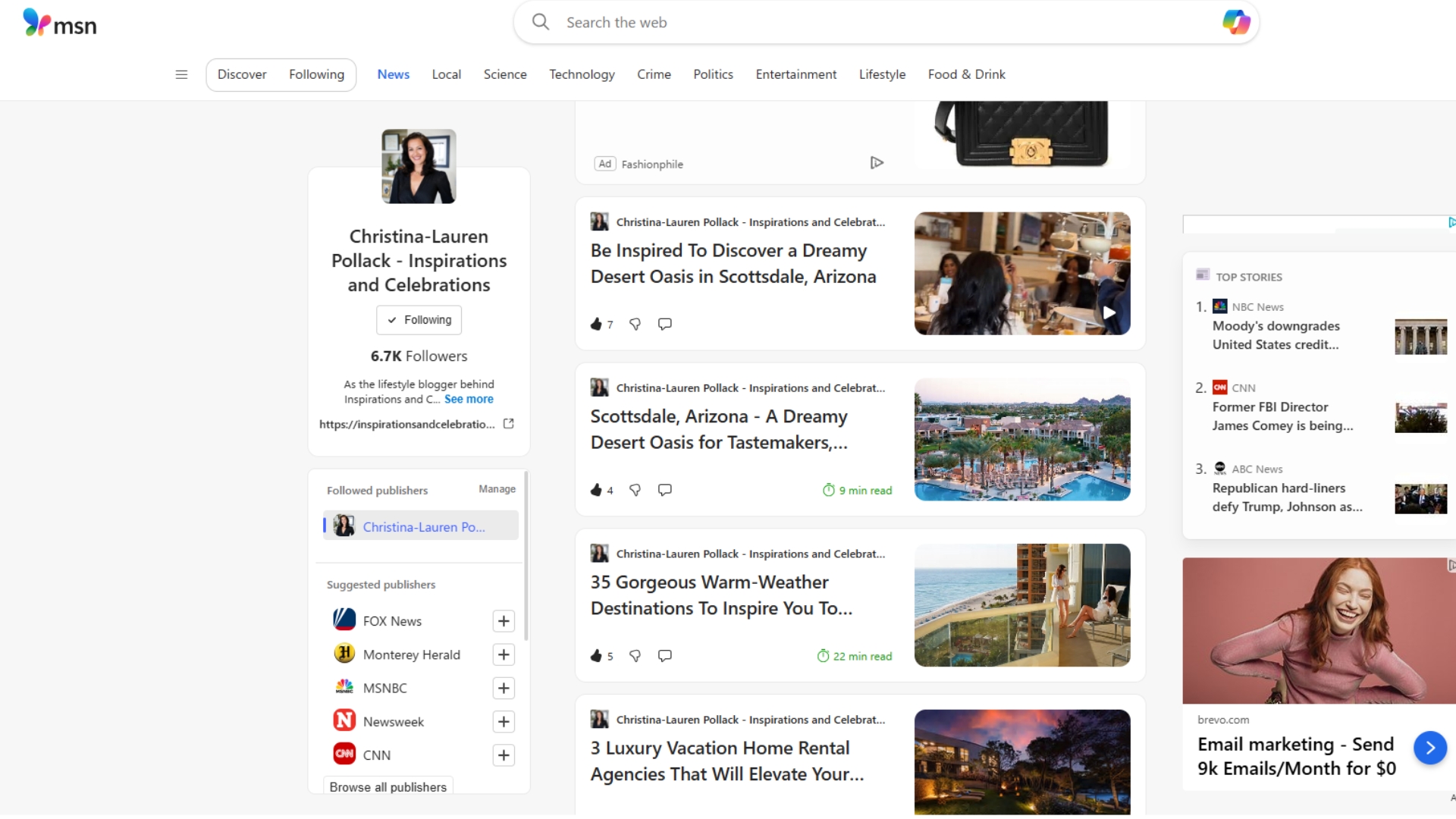 Inspirations and Celebrations - Press and Features - Christina-Lauren Pollack MSN Channel