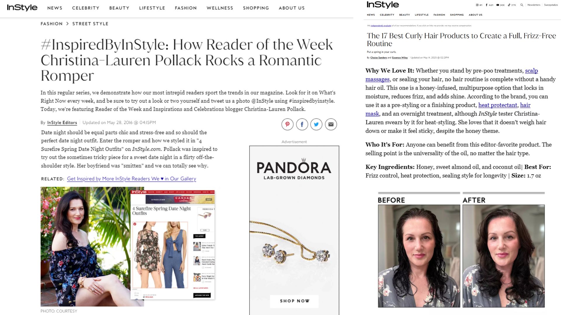 Inspirations and Celebrations - Press and Features - Christina-Lauren Pollack InStyle